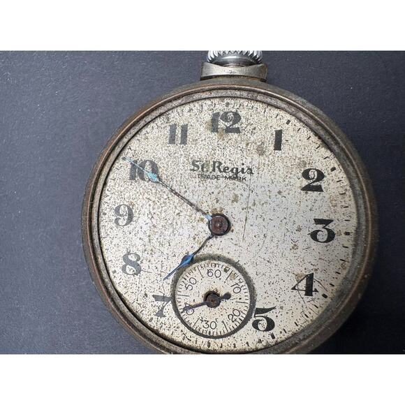 Lot Of Antique 2 Pocket Watches Movement & Cases Parts Rob Roy St. Regis main image 12